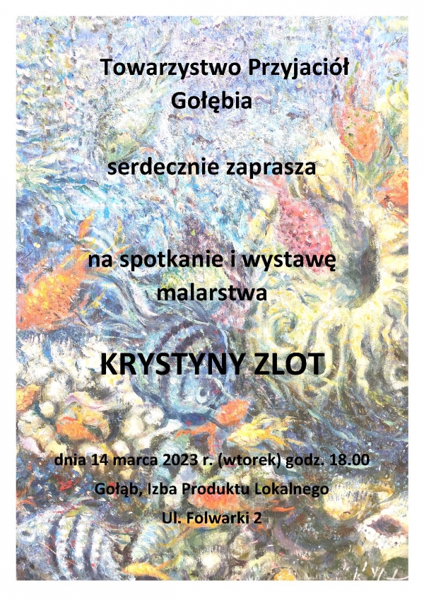 Zaproszenie na wystawę malarstwa Krystyny Zlot