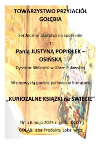 Zapraszamy na spotkanie - wtorek (6 maja) godz. 18.00