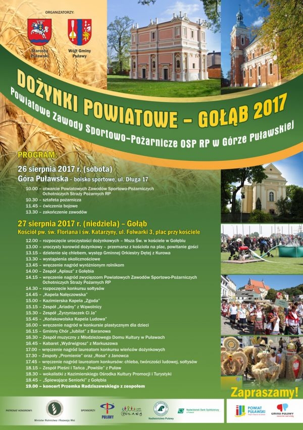 Zapraszamy do Gołębia na Powiatowe Święto Plon&oacute;w