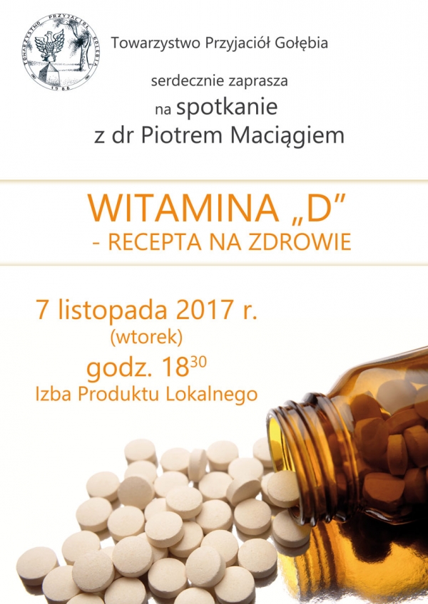 Witamina D - recepta na zdrowie - zapraszamy na spotkanie
