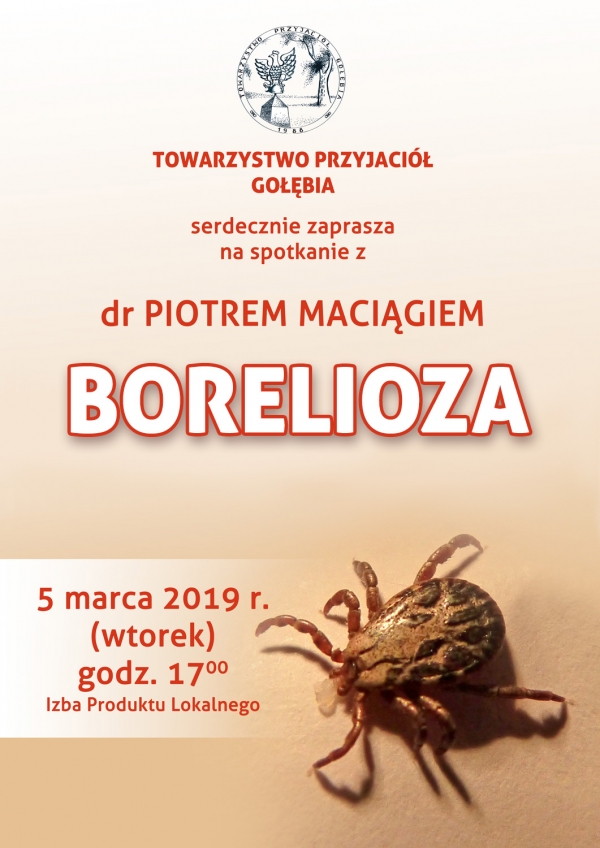 Zapraszamy na spotkanie z dr Piotrem Maciągiem - "BORELIOZA"